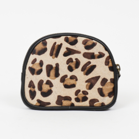 Bear Design | animal leren ritsportemonnee  black cheetah