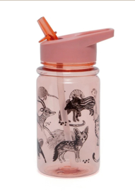 Petit Monkey fles | black animals roze