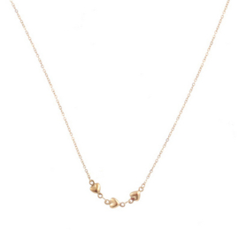 Go Dutch Label ketting | 3 hartjes goud.