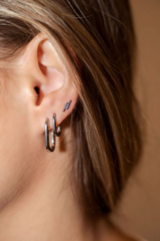 My Jewellery oorbellen | oorbellen studs twee staafjes zilver