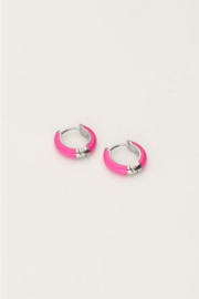My Jewellery oorbellen candy oorringen roze met  zilver
