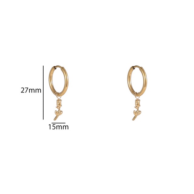 Go Dutch Label oorbel met hart en strass