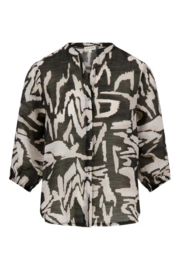 zusss blouse pofmouw met print multikleur