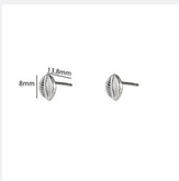 Go Dutch Label oorbellen Leaf Stud zilver