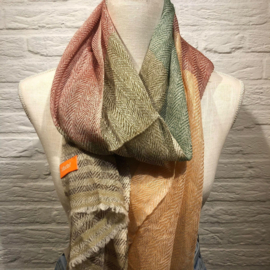Madat wollen sjaal | terra / brique / groen