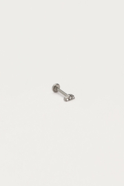 My jewellery Iconic oor piercing met drie strass steentjes zilver