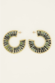 My Jewellery oorbellen | Groene statement oorhangers met kralen*