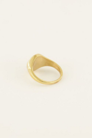 My Jewellery ring | zegelring met munt goud