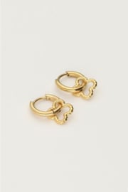 My Jewellery oorbellen Oorringen met kleine klaver goud