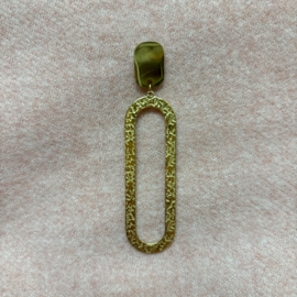 Just a touch oorbellen gold pin