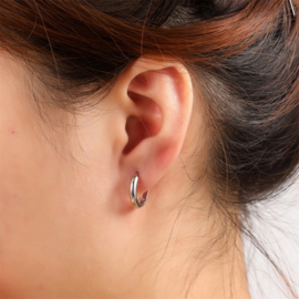 Go Dutch Label oorbellen essential hoop 3mm12mm zilver