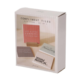 giftstories Jens Living Complimenten Tegels met Standaard /4