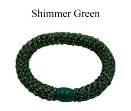 black colour elastiek | Kally elastic shimmer green