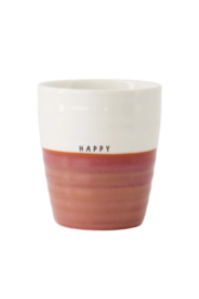 zusss koffiemok happy wit/burgundy