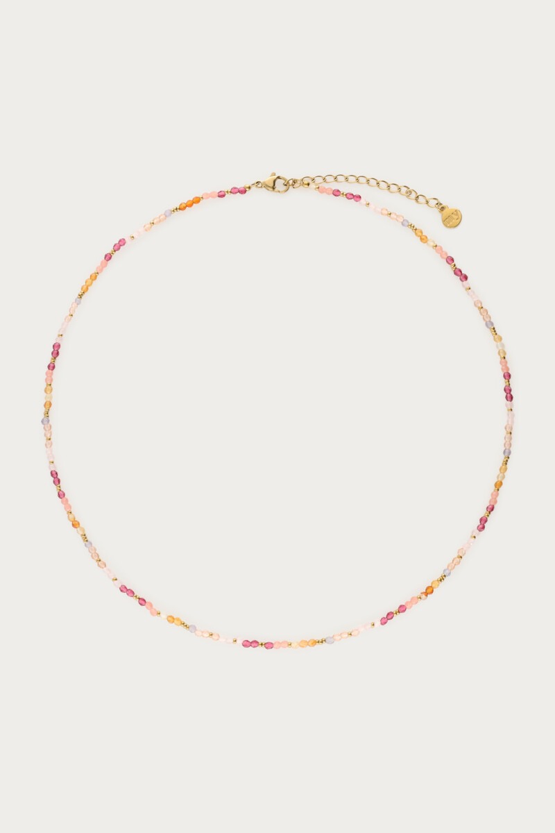 My Jewellery Botanical ketting met roze kralen