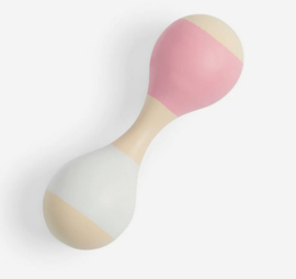 jollein houten rammelaar maracas | roze