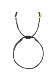 Zusss mooimakers miyuki armbandje stipje donkerblauw goud