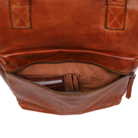 Bear Design rugzak met beugelsluiting 'Jurian' cognac
