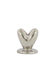 Zusss kaartenstandaard keramiek hartje zilver