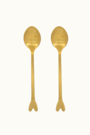 Zusss set van 2 lepels hartje goud