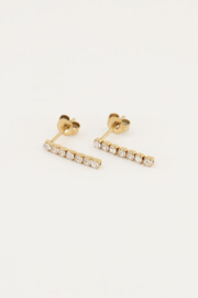 my jewellery oorbellen | Stras hanger met steentjes goud*