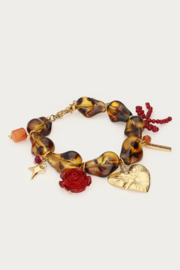 My Jewellery Panterprint kralen armband met bedels