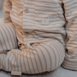 Little Dutch eendelige pyjama - Zand - Gestreept