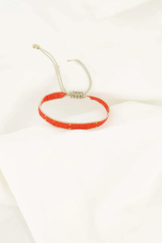 Zusss mooimakers miyuki armbandje stipje koraalrood
