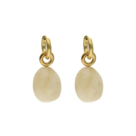 Camps & Camps oorbellen Oval Marble Mocha Delight