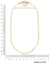 rose en camellia ketting grove schakel platte sluiting