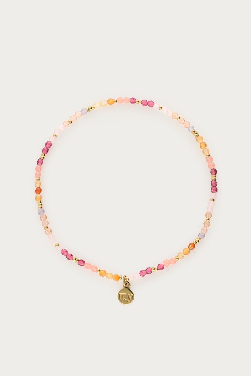 My Jewellery Botanical armband met roze kralen