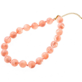 Go Dutch Label ketting Big Stones Necklace - 14K + Pink