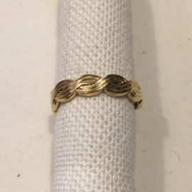 My Jewellery ring | verstelbare ring gedraaid goud.