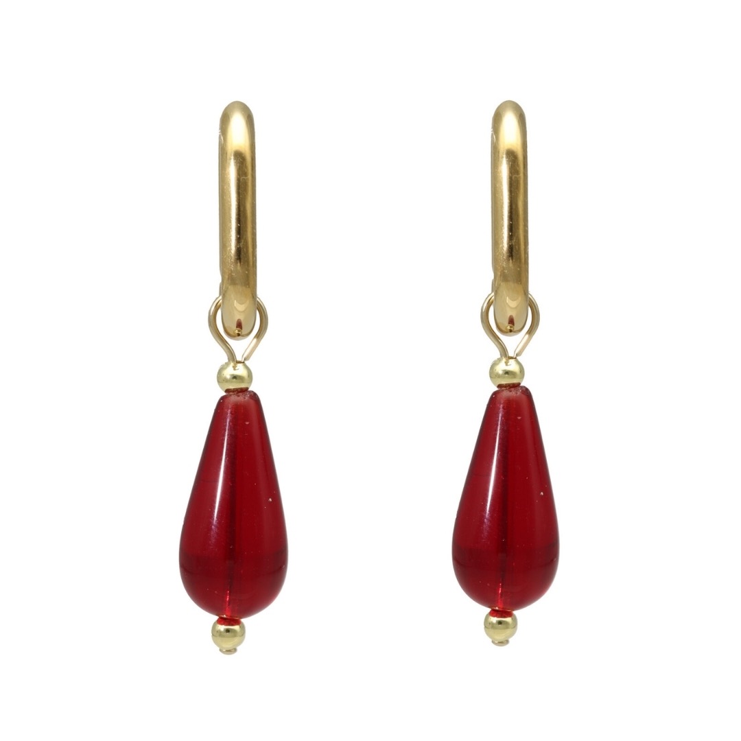 camps & camps oorbellen Glass Bead Siam