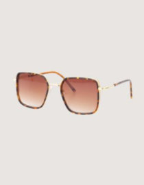 zusss zonnebril metaal gevlamd incl. brilllenkoker goud