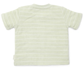 Little Dutch t-shirt korte mouw badstof farm green stripes