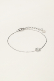 My jewellery armband zon en strass zilver