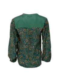 black colour blouse | Luna kaftan blouse green jasmine