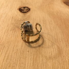 My Jewellery ring | verstelbare ring streep goud.