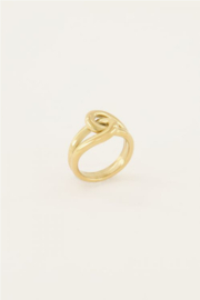 My jewellery ring | goud iconic ring met lus.