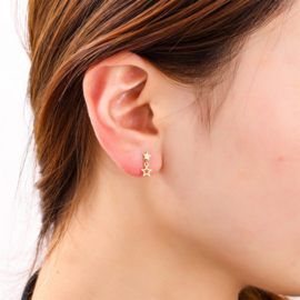Go Dutch Label Oorbel star Dangle Stud - 14K