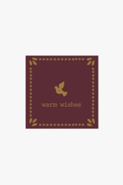 zusss servetten vierkant warm wishes donkerrood