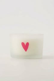 Zusss geurkaarsje glas hartje wit/roze