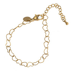 Go Dutch Label tiny dutchies armband | hartjesketting goud