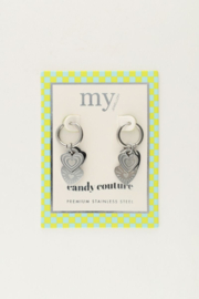My Jewellery oorbellen | candy couture hartjes zilver