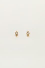 My jewellery oorbellen studs strass dots goud