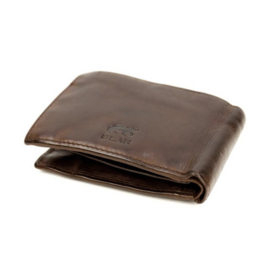 Bear design herenportemonnee Billfold 'Joep' brown