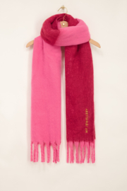My Jewellery rood met roze sjaal met goud