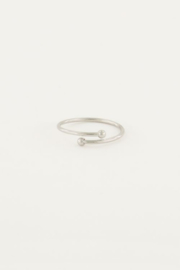 My Jewellery ring | verstelbare mix ring minimalistisch zilver.