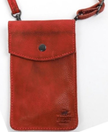 Bear Design telefoontasje 'Priya'  | rood